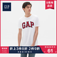 Gap男装棉质徽标LOGO圆领T恤春夏513858 2020新款休闲短袖上衣男