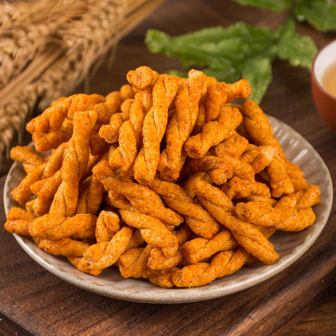 卧龙手工小麻花甜辣海苔烧烤味138g6袋10件