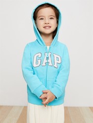 Gap 盖璞 幼儿 Logo徽标基本款拉链连帽卫衣