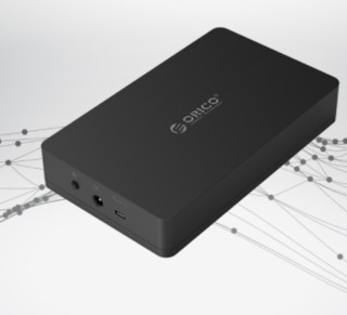 ORICO 奥睿科 3569 通用硬盘盒 2.5英寸+3.5英寸 Type-C 黑色