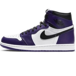 AIR JORDAN 1 Court Purple 555088-500 白紫脚趾 男子篮球鞋