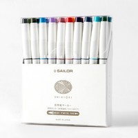 SAILOR 写乐 25-5400-000 SHIKIORI四季织 双头水性笔 20色套装