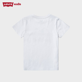 Levi's李维斯童装男女童夏款史努比联名短袖T恤LOGO印花舒适时尚儿童短T 001/纯白色 90cm