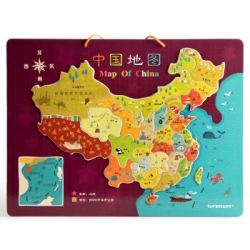 TOP BRIGHT 特宝儿 迪亚士中国磁力地图 木质拼图 *2件