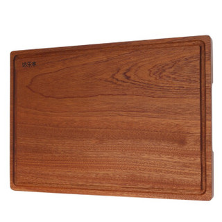 达乐丰 整木菜板 乌檀木整木砧板 进口实木菜板凹槽提手方形刀板 家用案板WT009