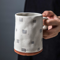 创意手绘陶瓷马克杯怀旧家用简约潮流水杯办公室茶杯复古咖啡杯子