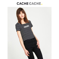 CacheCache  5608002201 女士七分袖圆领上衣