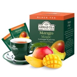 AHMAD 亚曼 芒果味红茶英式调味茶 2g*10包 *5件+马克杯1个+蜂蜜2条