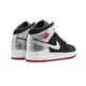 Air Jordan 1 Mid AJ1 漆皮亮银 黑灰红 黑银 篮球鞋 554725-057