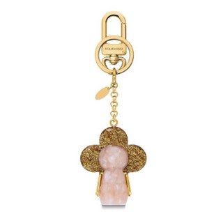 路易威登LV女挂件钥匙扣粉色大理石亮片金属塑料包饰