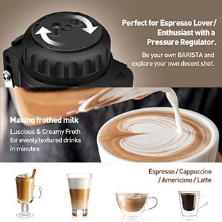 便携式浓缩咖啡机 - 第三代迷你浓缩咖啡机，一次升级版手持浓缩咖啡机，浓密厚奶油，搭配研磨咖啡，适用于野营和办公室
