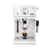 De'Longhi 德龙 咖啡机 趣享系列半自动咖啡机 意式浓缩家用泵压式 可调节奶泡 ECP35.31.W 白色