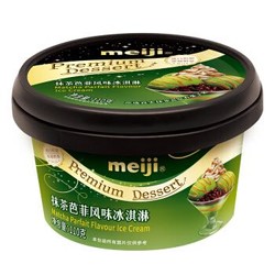 明治（meiji）抹茶巴菲风味冰淇淋 110g/个 高级杯装 雪糕 *7件