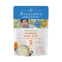 新人专享：BELLAMY'S 贝拉米 有机婴儿南瓜益生元米粉 125克/袋
