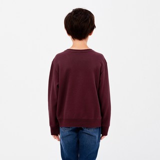 UNIQLO 优衣库 儿童运动卫衣 425181 酒红色 110cm