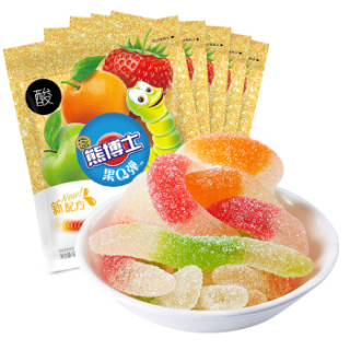 徐福记熊博士高酸水果味橡皮糖水果软糖休闲办公室零食下午茶60g10包