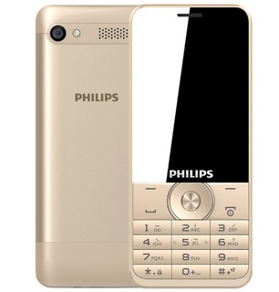 飞利浦（PHILIPS）E316 尊贵金 大屏超长待机 直板按键 移动联通2G 双卡双待 老人手机 学生备用功能机 *5件