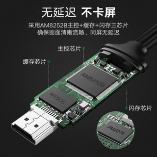 UGREEN 绿联 手机视频转换器投屏线器 支持iPhone ipad 安卓转HDMI扩展坞适用华为苹果小米同屏 深空灰 1.5米