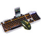  灵蛇 键盘鼠标套装 吃鸡游戏键盘鼠标套装 背光有线游戏鼠标键盘套装 MK210银灰　