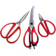 张小泉 锐享系列剪刀三件组合套装 厨房剪 家用剪 指甲剪W70077000 红色 *3件