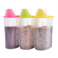 BELO 百露 密封塑料储物罐三件套 27*15*10cm 玫色+绿色+黄色