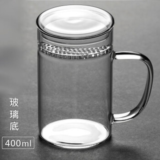 普智 月牙耐热玻璃茶杯 400ml