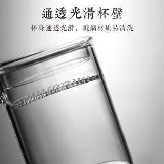 普智 月牙耐热玻璃茶杯 400ml