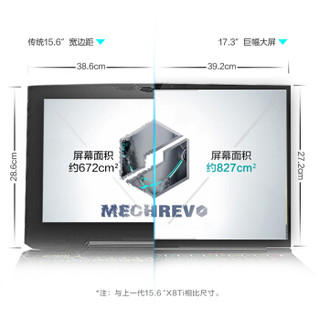 MECHREVO 机械革命 深海泰坦X3 17.3英寸 笔记本电脑 (黑色、酷睿i7-9750H、8GB、512GB SSD、GTX 1660 Ti、144Hz)