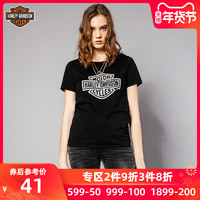 HARLEY-DAVIDSON/哈雷戴维森 女士纯棉印花T恤