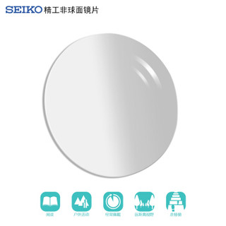 精工(SEIKO)单焦点非球面眼镜片1.60 SRC+BR防蓝光膜层树脂远近视配镜定制一片装