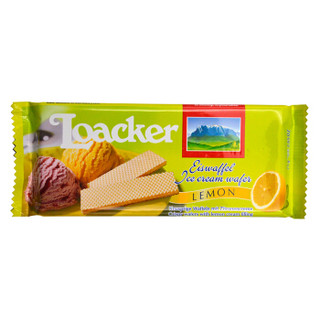 意大利进口 莱家loacker威化饼干柠檬味片装威化饼干75g