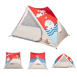 我飞户外露营帐篷3-4人家庭公园儿童加厚防晒全自动便携式帐篷