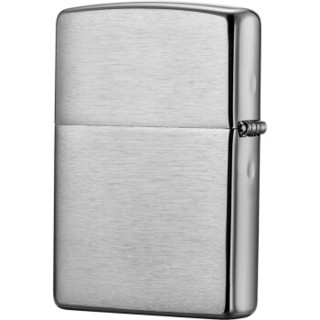 ZIPPO 之宝 200-C-000002  防风打火机 拉丝镀铬-金火焰