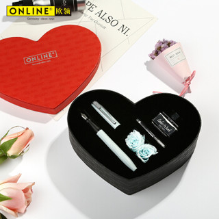 ONLINE 欧领 Slope心型钢笔 礼盒装 含钢笔+墨水+吸墨器+玫瑰花