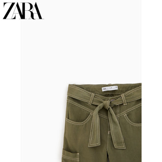 ZARA 童装 女童系腰带工装裤