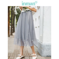 茵曼 INMAN F1882111899 女士百褶纱裙