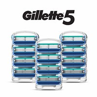 Prime会员：Gillette 吉列 锋隐5 剃须刀头 12件装