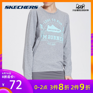 SKECHERS 斯凯奇 SAWW175719 女士针织长袖T恤