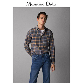 Massimo Dutti 00119019710 男士修身版格纹衬衫