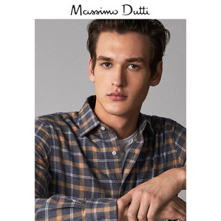 Massimo Dutti 00119019710 男士修身版格纹衬衫