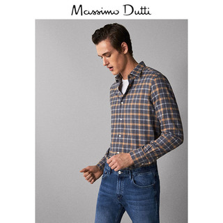 Massimo Dutti 00119019710 男士修身版格纹衬衫