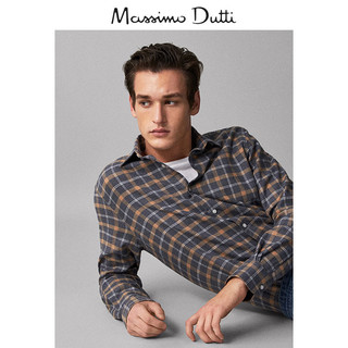 Massimo Dutti 00119019710 男士修身版格纹衬衫