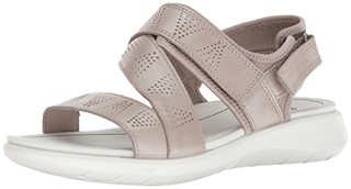 ECCO Women's Soft 5 Sandal爱步 牛皮魔术贴平底凉鞋