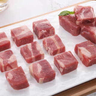 科尔沁 生鲜牛肉 肥牛块 500g 