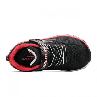 SKECHERS 斯凯奇 BOYS系列 小童透气运动鞋 97541N 黑色/红色 20.5