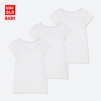  UNIQLO 优衣库 413777 婴儿全棉罗纹短袖T恤 3件装