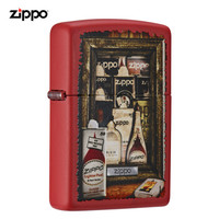 Zippo 之宝 红哑漆彩印打火机 回忆经典