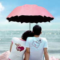 up-hunceo 黑胶防晒伞 桃粉色 8骨