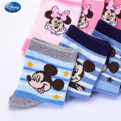 Disney 迪士尼 儿童薄款纯棉袜子 5双装