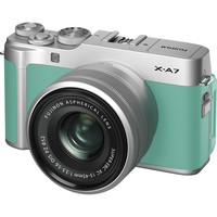 富士（FUJIFILM）X-A7/XA7 15-45套机微型无反相机/无反照像机/360°翻折屏美颜自拍 薄荷绿